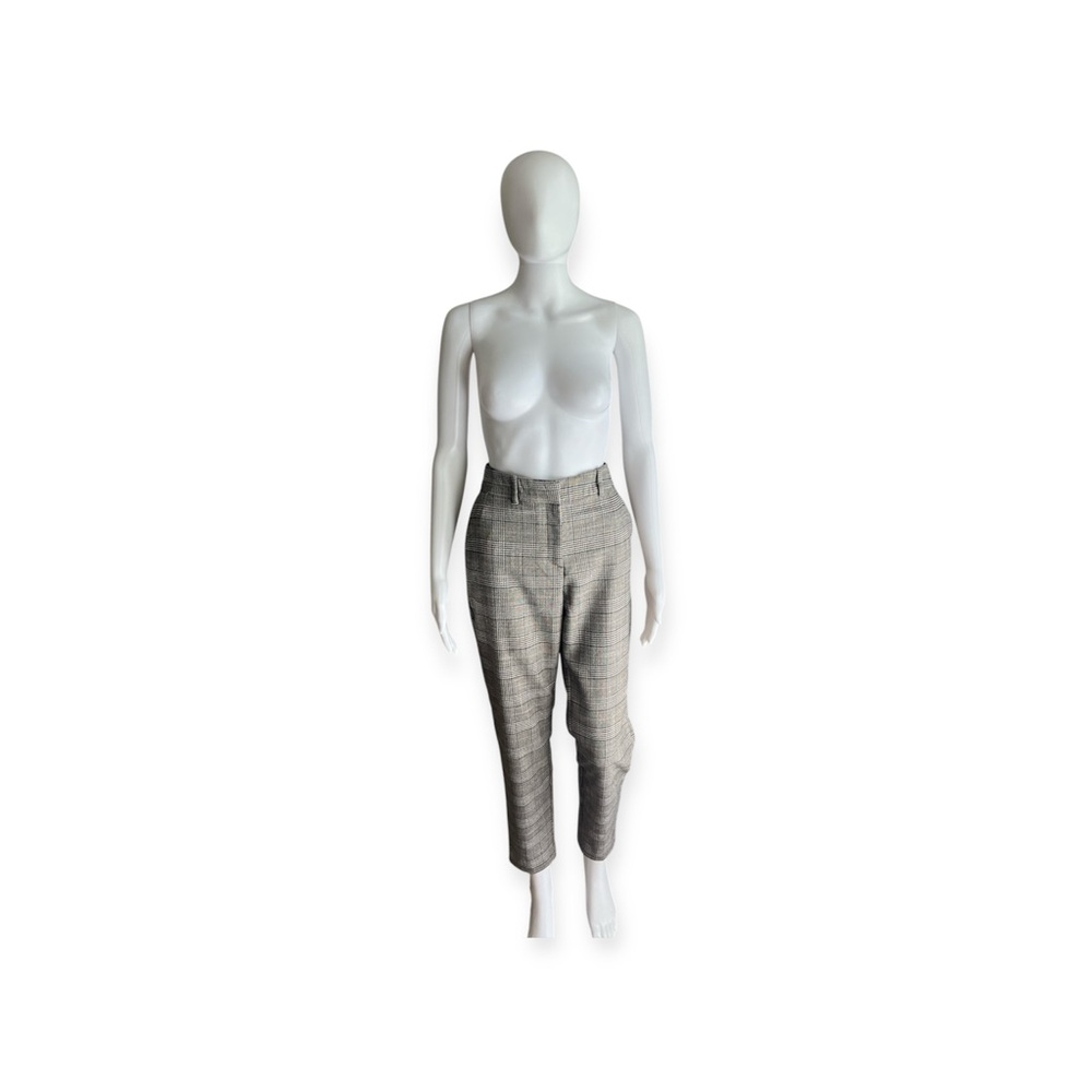 H&M Stylish Gray Plaid Women's Pants Size 8